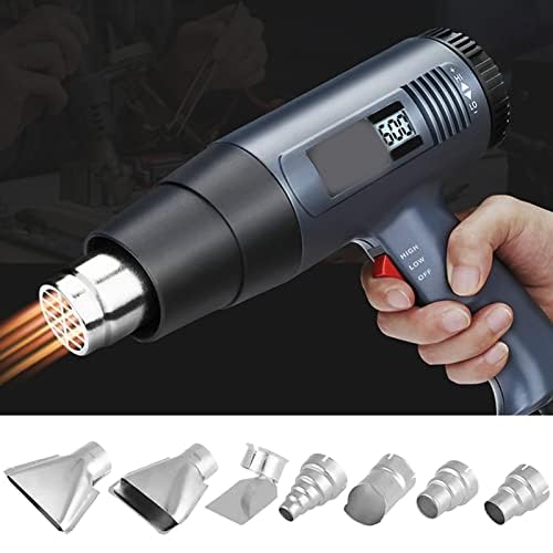 7pcs 35-40mm Heat Gun Nozzles Kit Stainless Steel Hot Air Soldering Station Replacement Parts for Repair Tool Accessory 1500-2000W