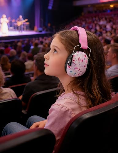 Kids Noise Canceling Earmuffs, 25-30dB Noise Reduction Ear Protection, Adjustable Headband Concert Fireworks, Autism - color: Pkcb