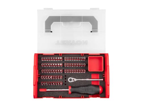 TEKTON 1/4 Inch Bit Driver and Bit Set, 74-Piece | DRV36001 - size: Mini Stacking Tool Box