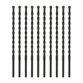 3/16 Inch x 5-1/2 Inch Masonry Drill Bit, 10-Pack Concrete Drill Bit, Carbide Tipped for Concrete, Brick, Stone, Half Flat Shank, Impact Performance (3/16" x 5.5", 10) - size: 3/16" x 5-1/2"