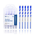 5 Pack 3/16 inch Masonry Drill Bit Set for Concrete,3 Flat Shank,4" Length - size: 3/16 inch（ 5 Pack ）, style: 3 Flat Shank