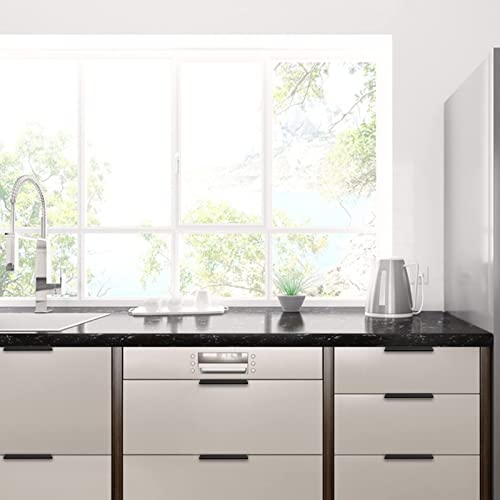Rergy 10 Pack 5" Cabinet Pulls Brushed Nickel Finger Pulls for Cabinets - color: Brushed Nickel, size: Hole Center: 5in(128mm)
