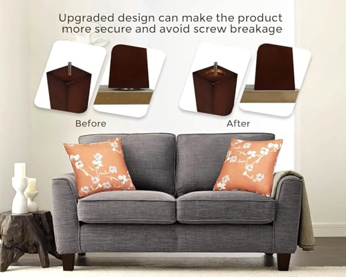 4 Inch Couch Legs for Furniture Set of 4, Square Wooden Furniture Legs - size: 4 Inch