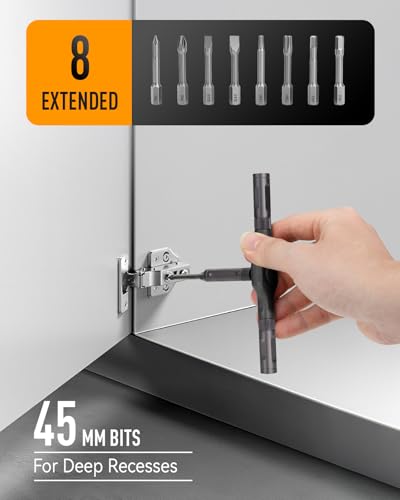 Magnetic Screwdriver Set, 42 in 1 T Handle Ratchet Screwdriver with S2 Steel Multi Bits, Compact Repair Tool Kit with a Magnetic Pickup Tool for DIY, Furniture, Home Daily Repair (Orange) - color: Orange 43
