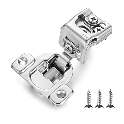 Soft Close Cabinet Hinges for Kitchen, 1-3/8” Overlay, 4 Pack - size: 1-3/8 Inch Overlay