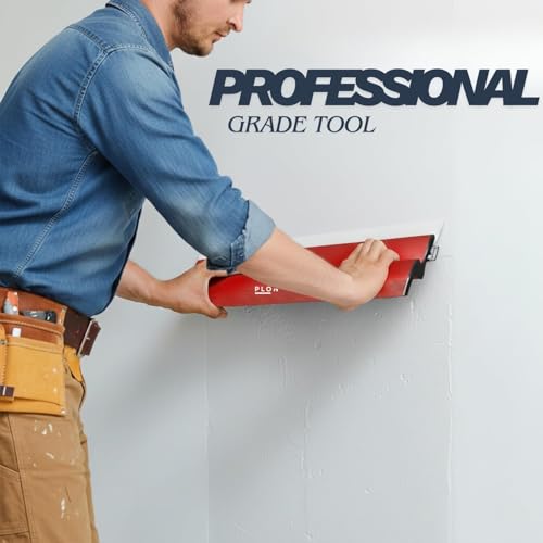 24 Inch Drywall Skimming Blade, Replaceable 0.50mm Stainless Steel Blade, Drywall Trowel for Gyprock, Drywall and Wall-Boardrd, Ergonomically Designed Grip - size: 24 inch
