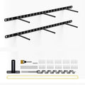 2pcs Floating Shelf Bracket Heavy Duty Decorative Floating Shelf Hardware Black Hidden Shelving Brackets for Wall,Floating Mantel Bracket for Over Fireplace (34X8X1 inch (for 1.5"-2" Thick Shelf)) - size: 34"X8"X1"