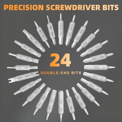 Small Precision Screwdriver Set,50 in 1 Pro Magnetic Mini Repair Tool Kit - color: 50 Iron Gray