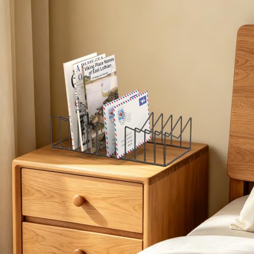 2 Sets 12 Sections Metal Desk Organizer,Office File Holder for Clipboard,Manila Folder,Book & Magazine, Iron Desktop Storage for Kitchen Utensil & Cable,Home Office Organization