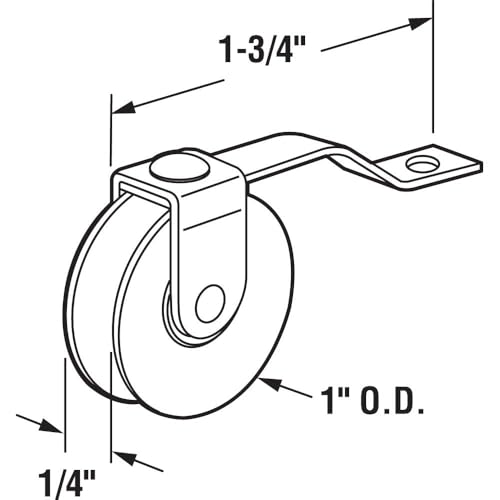 4 Pack Sliding Screen Door Rollers Tension Spring Fits for M-Shaped Rollers,B638, B687, B 639 Replacement on Both Top and Bottom, 1" Concaved Steel Ball Bearing - color: B 639 Steel Ball Bearing