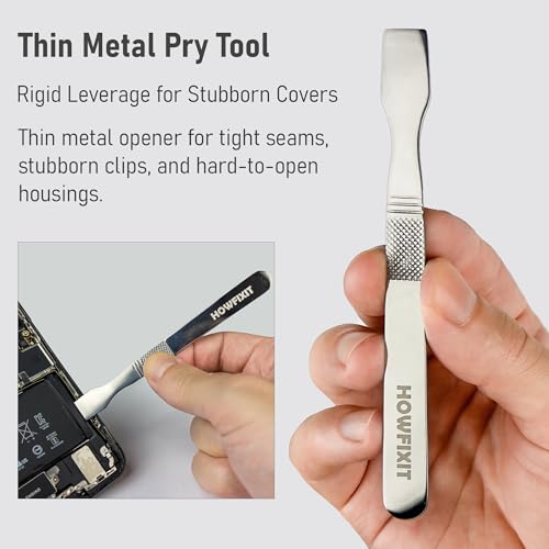 HowFixit 12-in-1 Electronics Opening Tool Kit, Professional Anti-Static Spudger Set with Plastic & Metal Pry Tools for Laptop, MacBook, PC, PS4, PS5, Xbox, Switch, Controller Repair - color: 12-in-1