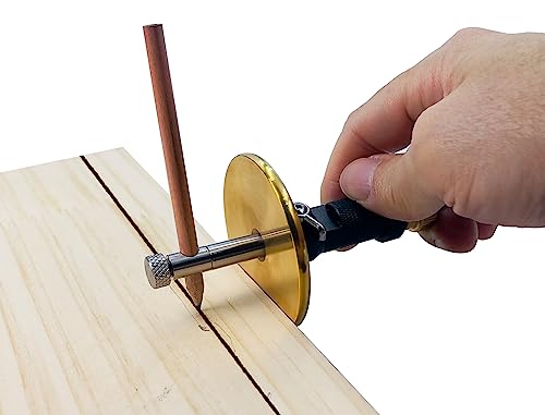 Dovetail Jig & Wheel Marking Gauge Set-Precision Woodworking Tools with Micro-Adjustment, Includes 2 Cutters + Pencil & Anodized Aluminum Jig for Dovetail Join Carpentry & DIY - color: Black