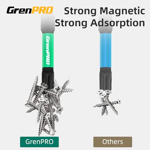 GRENPRO 29PCS Torx Bit Set (TT7-TT40), 1"&2" S2 Steel Security Torx Bits - size: T7-T40(1"&2"*29pcs)
