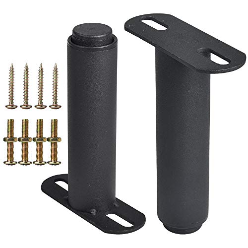 Metal Furniture Legs, Adjustable Round Bed Sofa Desk Cabinet Foot Legs, Heavy Duty Thickened Replacement Table Chair Bed Center Frame Slat Support Legs (10.75in)