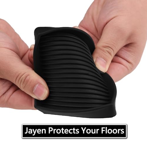 Jayen Non Slip Furniture Caster Cups Coasters Pads for Hardwood Floors, 5x5 - size: 8 Pcs Black