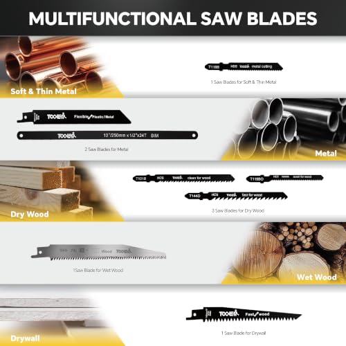 8-In-1 Multi Blades Hand Saw, Drywall, Hacksaw, Jab Saw & Wood Cutter Tool - color: 8-in-1 Yellow