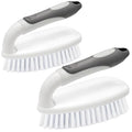 Heavy Duty Scrub Brush with Stiff Bristles 2 Pack Gray - color: Gray
