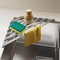 COOL-ANGLE Triangular Corner Sink Drying Rack, Aluminum, 16"x9.5", Gray