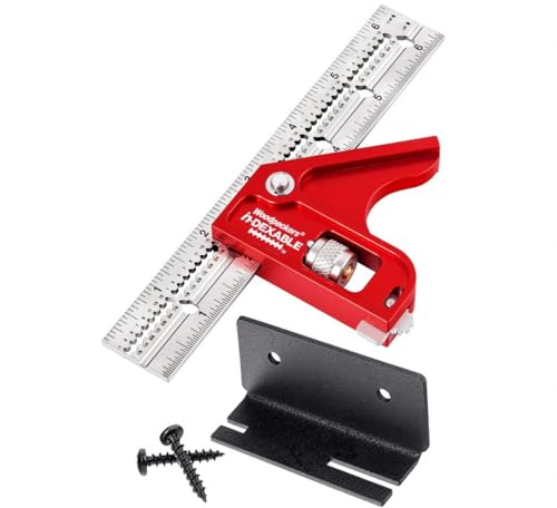 Woodpeckers inDexable Square System, 6 Inch Combination Square, Feature Packed Combo Woodworking Tool - color: Mini, style: Combo Square