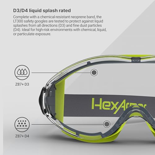 HexArmor LT300 - style: Grey 23% Lens Anti-fog, Cloth Strap