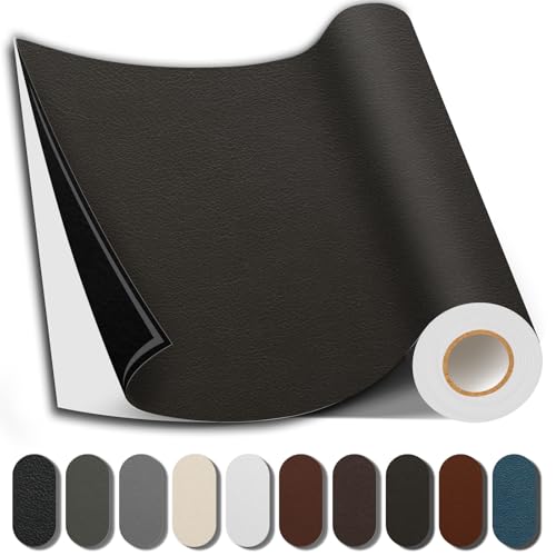 Leather Repair Kits, Large Vinyl Repair Patch for Couches Furniture - color: Glossy Coffee, size: 17X79 inch