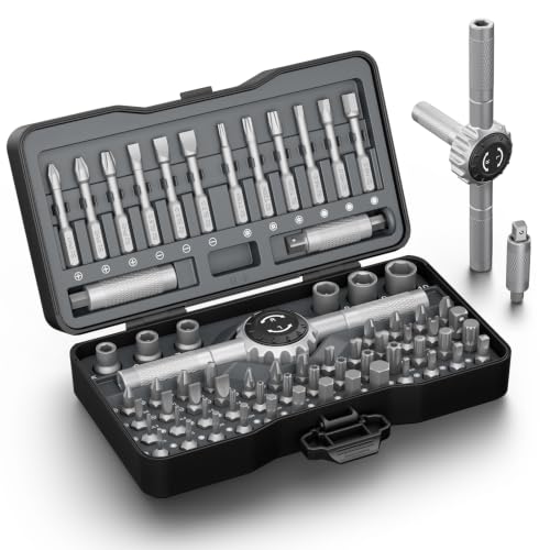STREBITO 71 in 1 T-Handle Ratchet Screwdriver Set, Magnetic Screwdriver Set