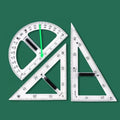 Math Ruler Magnetic Classroom Math Geometry Tool Set Enhances Classroom Learning, Easily Mounts to Blackboard Protractor Measuring Ruler Triangle Ruler (Tp3pc) - size: Tp3pc