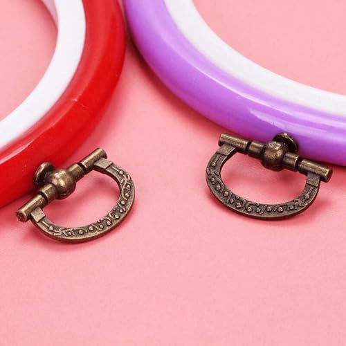 dophee 10Pcs Mini Cabinet Pulls, Self-Tapping Screws Knobs, Antique Bronze - color: Antique Bronze
