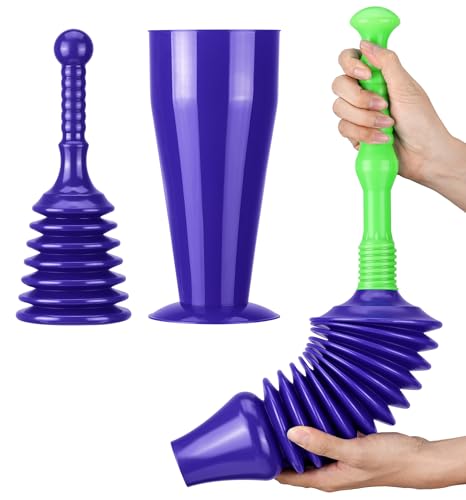 Luigi's Toilet & Sink Plunger Set - Blue - color: Blue - Toilet and Sink Set