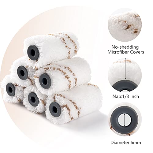 Mister Rui Paint Roller Kit, 25 Pack, 2 Inch Microfiber Paint Rollers - size: 2 inch (Pack of 25)