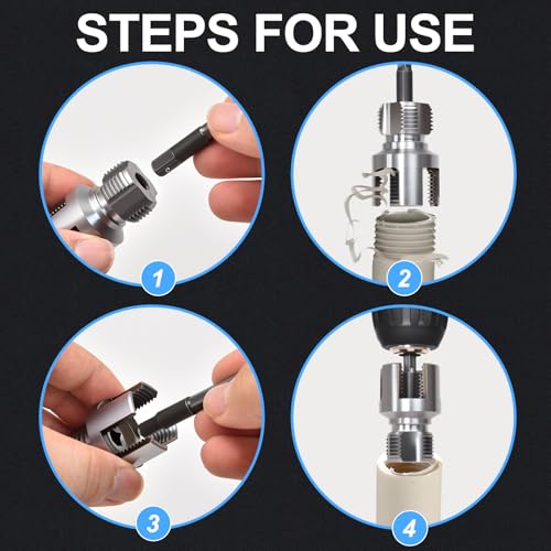 3PCS PVC Pipe Threader Kit, Dual-Function Tool for Plumbers & DIY - style: 3