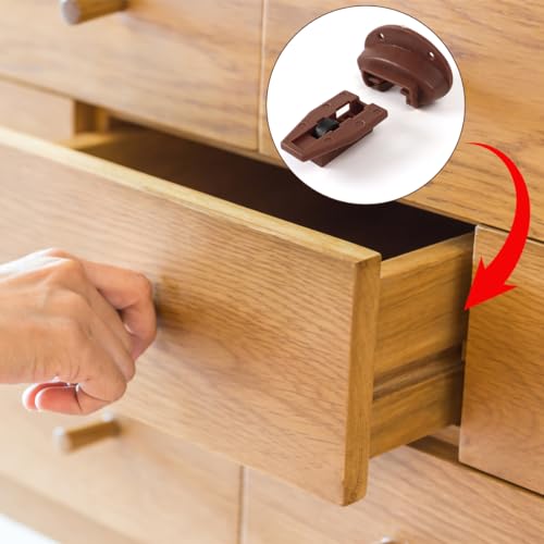 8 Set Drawer Guide Kit, Enhanced Commercial Slide Style Drawers for Kenlin Rite-Trak II 168, Vaughan Bassett, Legacy, Replacement Dresser Drawer Slides Repair Kit with Roller (Drawer Slides 8 Pack) - style: Drawer Slides 8 Pack