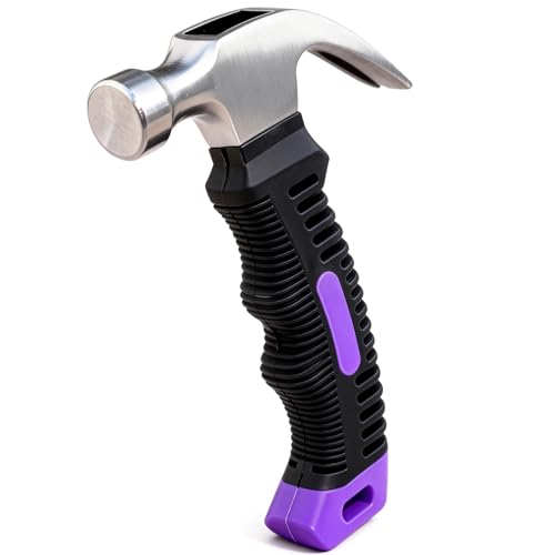 8 oz Small Claw Hammer - Mini Hammer for Women&Kids - Little Hammer for Household Projects, Woodworking & DIY Tasks - style: Purple