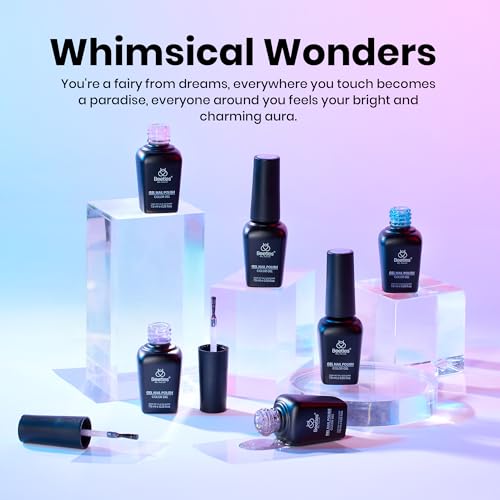 Beetles Chameleon Gel Polish Set - 6 Colors Crushed Diamond Glitter Gel - color: 0-Whimsical Wonders