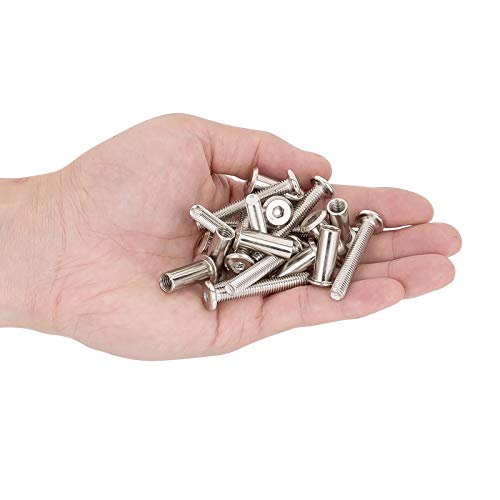40 Sets Silver Furniture Connector Bolts M6x40mm Binding Screws for Wood - color: M6x40mm-D