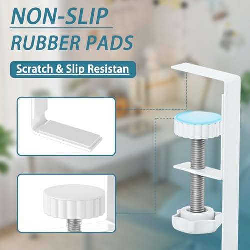 2Pack Under Desk Cable Management Tray, No Drill Mesh Desk Cable Tray - color: 2Pack-White (15.3''+15.7'')