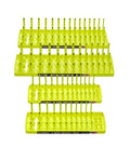 HANSEN 92006 Metric and Fractional 3 Row Socket Tray (Pack of 4) - color: HI-VIZ YELLOW, 4 pack