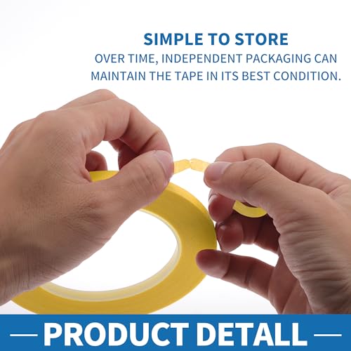 Painters Tape Easy Removal 0.2 Inches x 52.5 Yards Masking Master Tape Yellow - color: Yellow, size: 0.2 Inches x 52.5 Yards