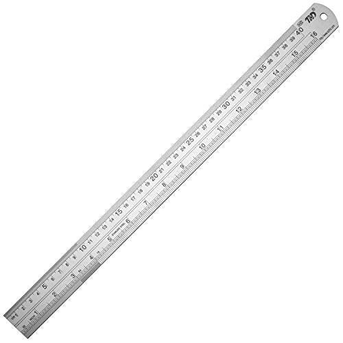 ZZTX Metal Ruler 16 Inches Stainless Steel 1 Pack
