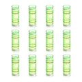 HARFINGTON 12pcs Mini Cylindrical Bubble Spirit Level Vials 9x25mm - size: 9x25mm