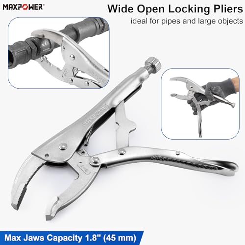 MAXPOWER 3 Pieces Locking Pliers Set