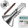 600pcs #8 x 1/2 Sheet Metal Self Tapping Screws Assortment Kit, 410 Stainless Steel Flat Head High-Strength Fast Self-Drilling Screws, Bright Finish - size: #8x1/2"