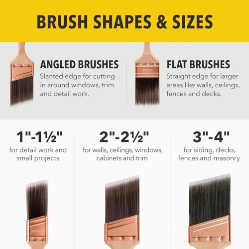 Purdy 144080115 Clearcut Series Dale Angular Trim Paint Brush, 1-1/2 inch, Natural