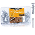 KURUI #8 Zinc Self-Drilling Drywall Anchors, 60PCs Hollow Metal Wall Anchors and Screws Kit, 30 Heavy Duty Anchors + 30#8 x 1-1/4'' Screws, 75LB Hanging and Mounting