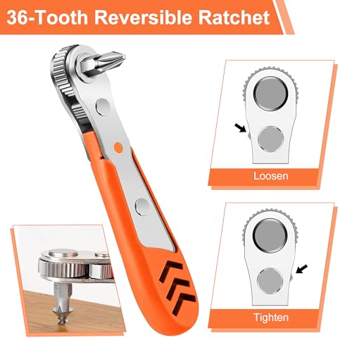 24 in 1 Right Angle Ratcheting Screwdriver Set for tight spaces