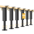 NESAPTO 6PCS Adjustable Height Bed Support Legs, 7.3-11 in Metal Bed Risers - size: 7.3"-11" (6pcs)