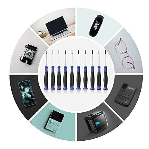 WORKPRO 10-Piece Precision Screwdriver Set with Pouch - color: Blue