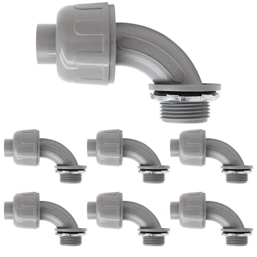 6Pcs 3/4 Inch NPT Liquid Tight Connector 90 Degree - color: 6, size: 3/4 Inch (90 Degree)
