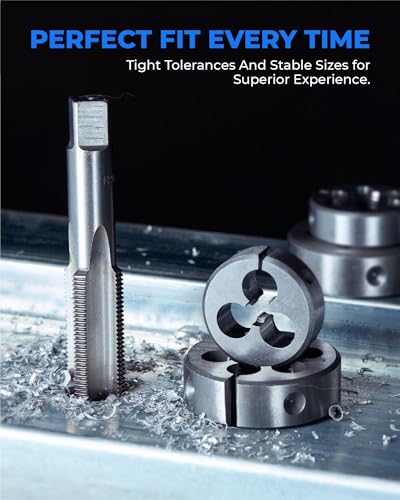 toolant 45-Piece SAE Tap and Die Set, 1/4"-1" - size: 45pcs SAE (1/4"-1")