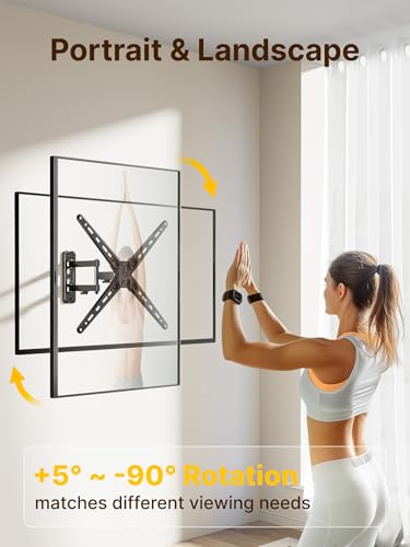 monTEK Full Motion TV Wall Mount for 13-55 Inch TVs up to 55 lb - size: 13"-55" Full Motion